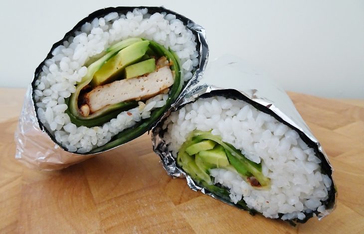 Spicy Tofu Sushi Burrito