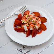 Blood Orange & Maple Poached Plums