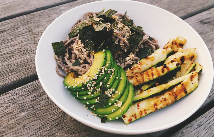Sesame Soba Salad & Grilled Zucchini